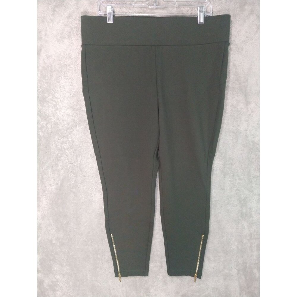 Torrid Pants Womens 1R Green Pixie Pull On Tapered Leg Luxe Ponte High Rise